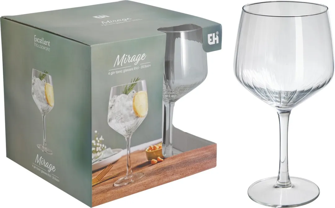 Excellent Houseware Gin Tonic Glazen CC7002070 - 4 Stuks 610ml - afbeelding 6 van 6