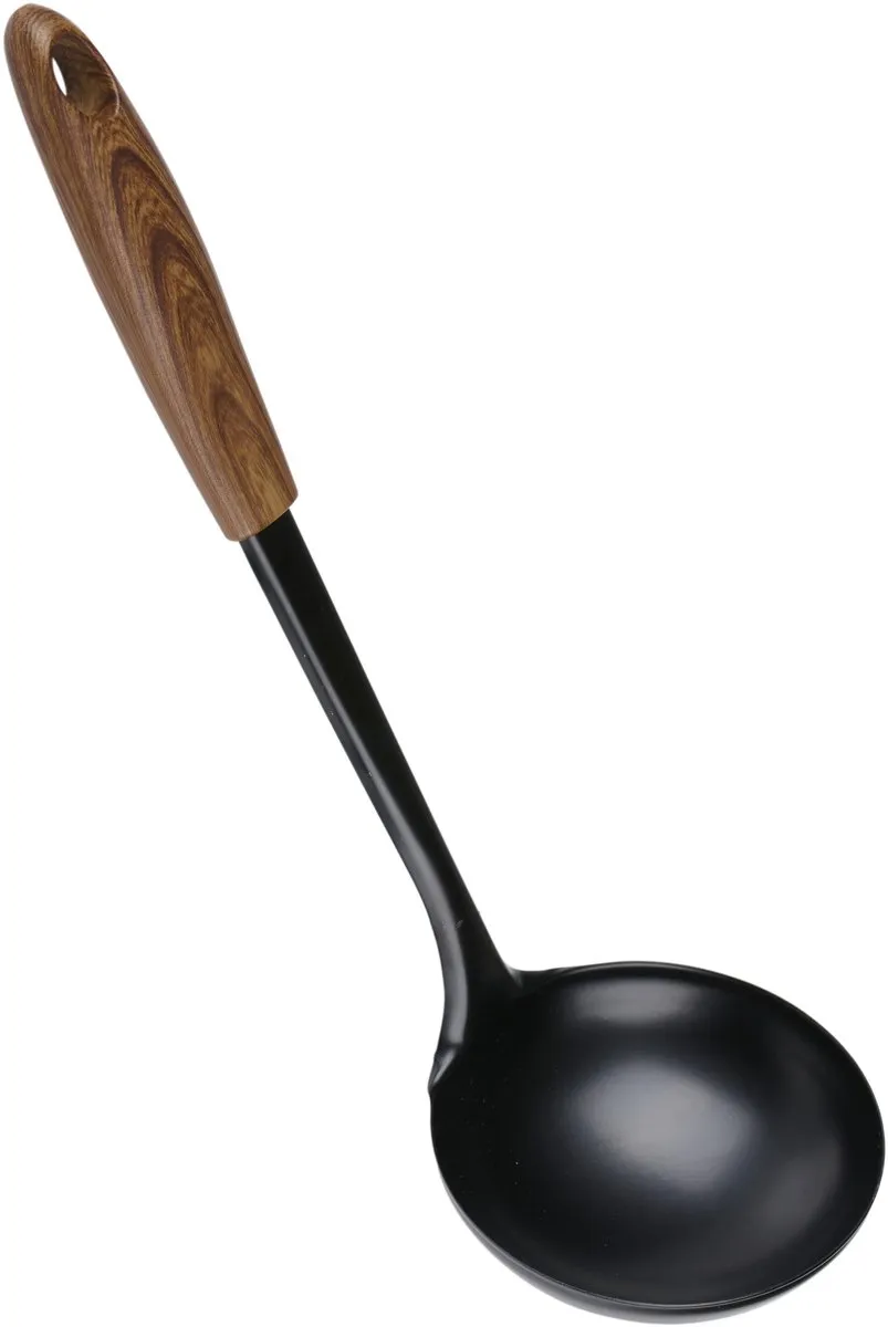 Alpina Soeplepels 28cm - 2 Stuks - Zwart