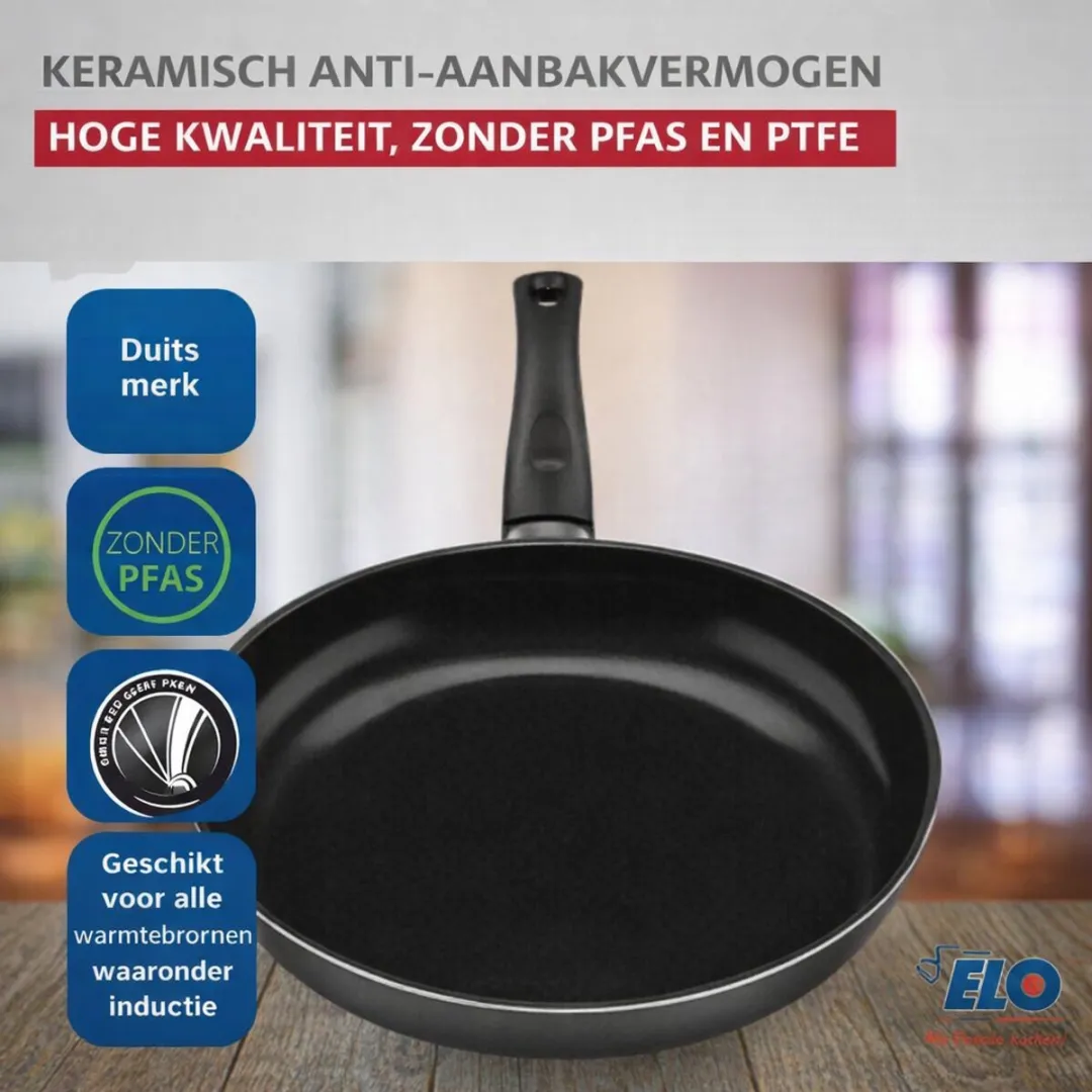Fackelmann Elo Prima Keukengerei Set 3-delig - 24/32cm + 16cm Braadpan - Roestvrij staal