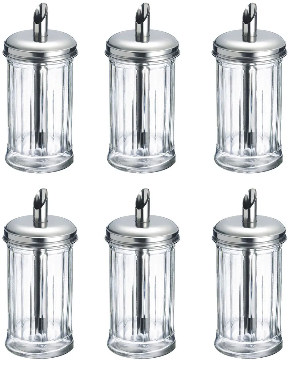 Westmark Suikerdispensers 6x300ml - Glas/roestvrij staal