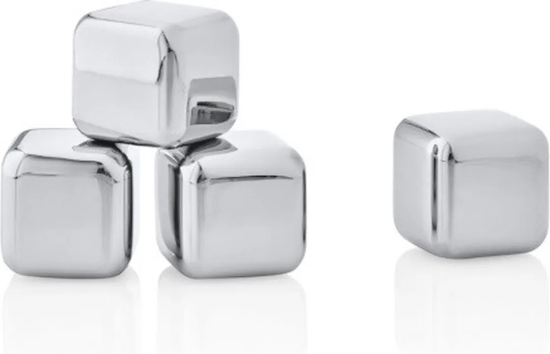 Blomus Lounge Stalen IJsklontjes - 4 Stuks