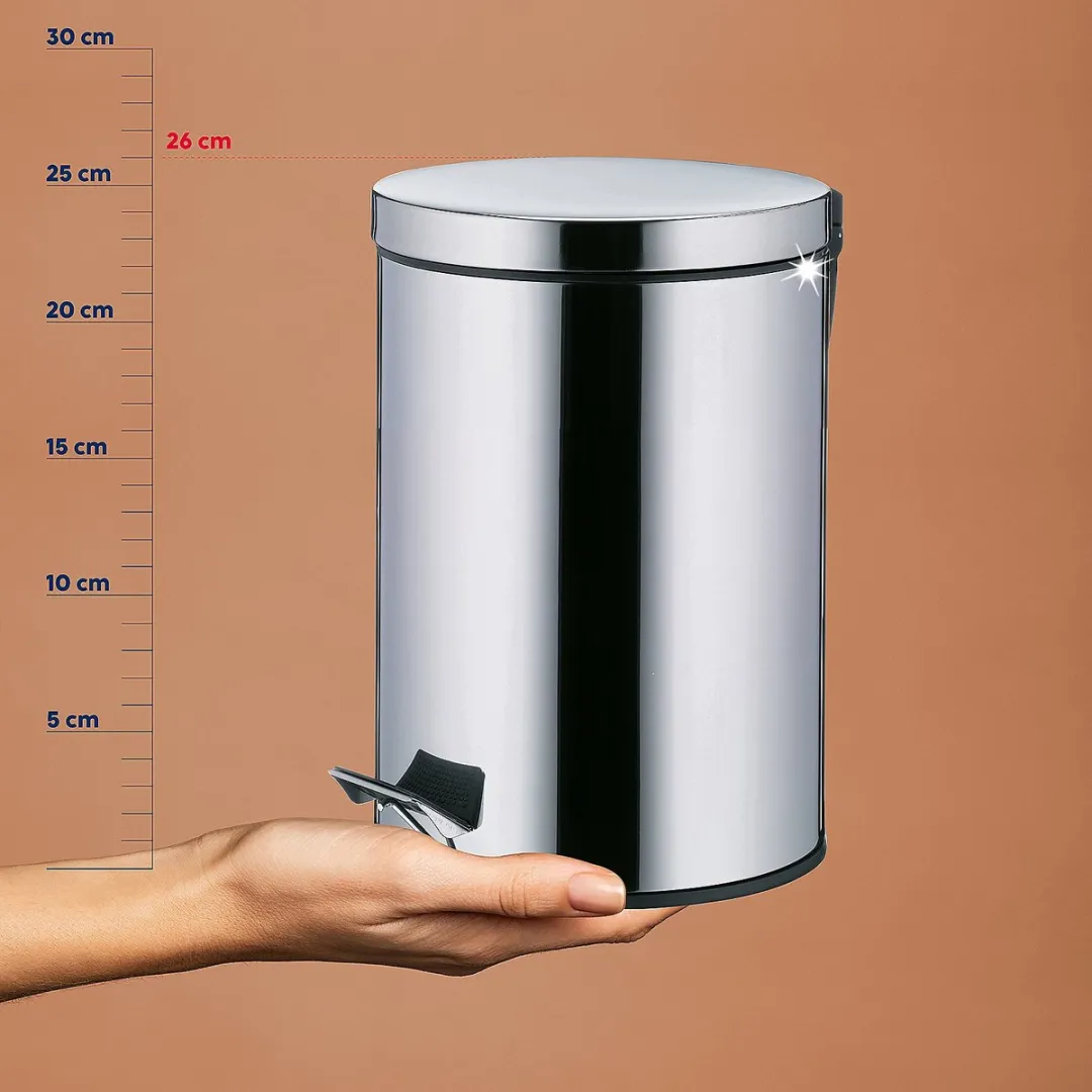 Kela Dusty Pedaal Afvalemmer 3L - Zilver