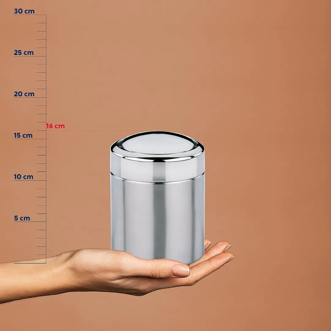 Kela Ano Afvalemmer Swing 1,5L - Zilver