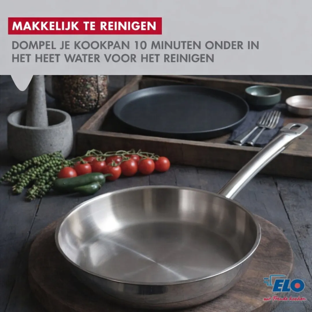 Fackelmann Elo 2454826 Koekenpan 28cm - Roestvrij staal