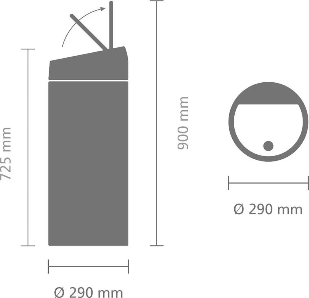 Brabantia Touch Bin Prullenbak 30L - Champagne - MPN 304507