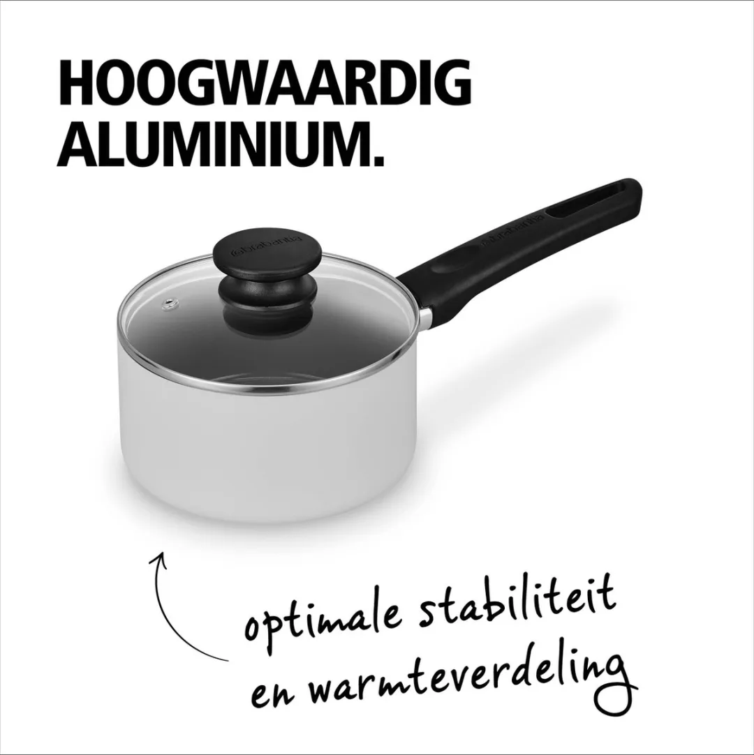 Brabantia INDU+ Steelpan 1.5L - Ø16cm Keramisch Antiaanbak - Inductie - Zwart