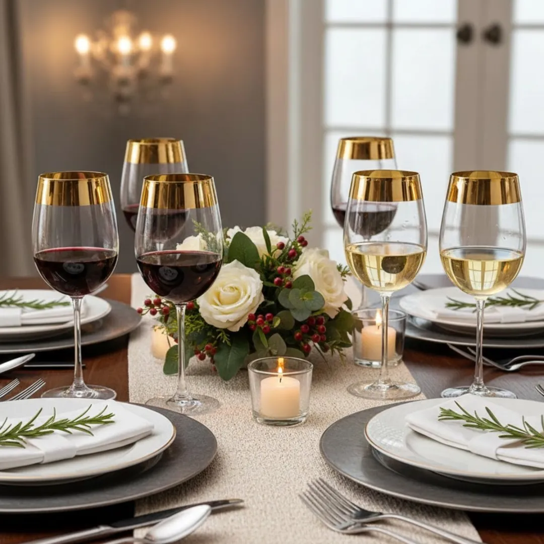 Excellent Houseware Secret de Gourmet Wijnglazen Gold - 12 Stuks - afbeelding 6 van 6