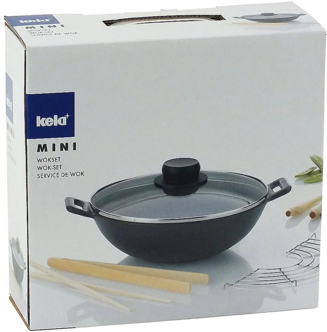 Kela Wokset 5-delig Mini 24cm - Zwart