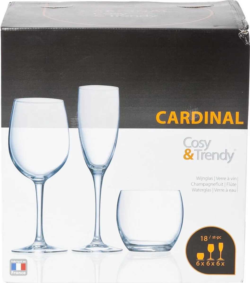 Luminarc Cardinal Serviesset J9192 - 18-delig - Transparant