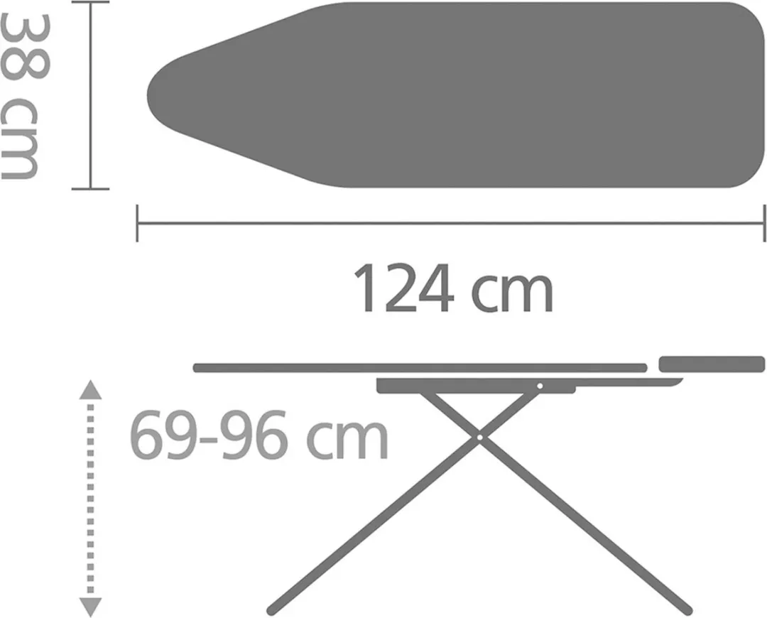 Brabantia Strijkplank B 242083 - 124x38cm - New Dawn