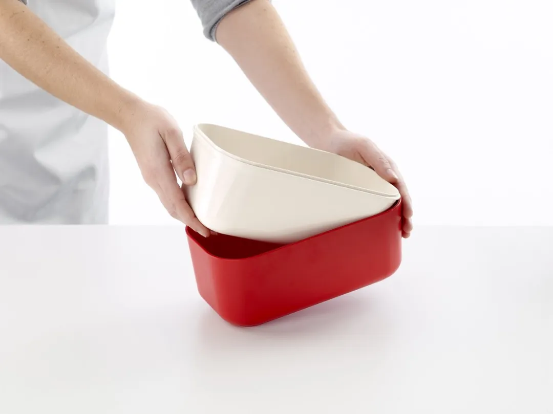 Lékué IJsblokjesvorm met bewaardoos - Red