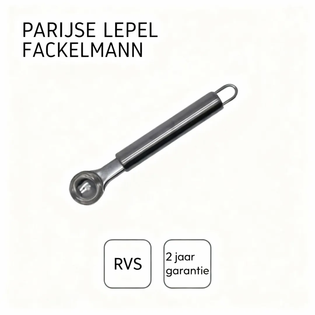 Fackelmann Meloenlepel 670456 - Roestvrij staal - Zilver