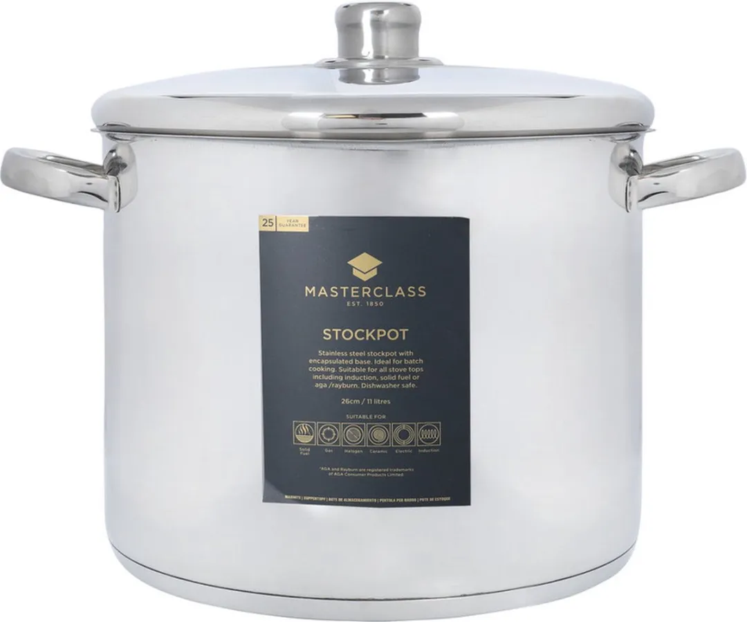 Masterclass Inductie-Veilige Roestvrijstalen Soeppan 11L - Zilver