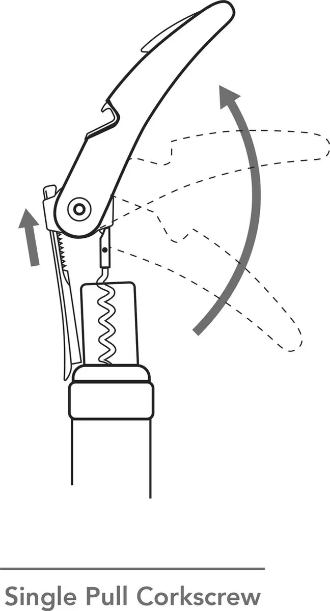 Vacu Vin Kurkentrekker | Single Pull | Zwart