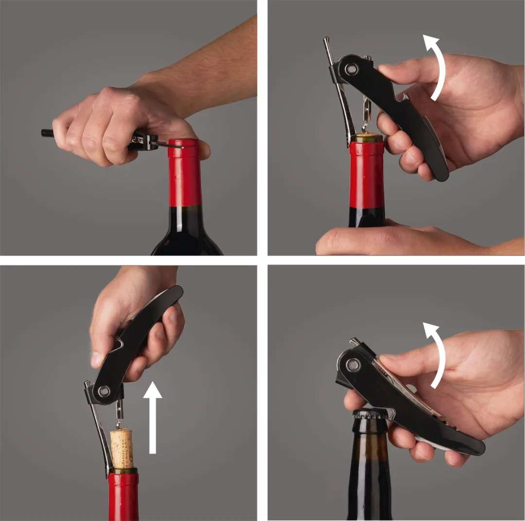 Vacu Vin Kurkentrekker | Single Pull | Zwart