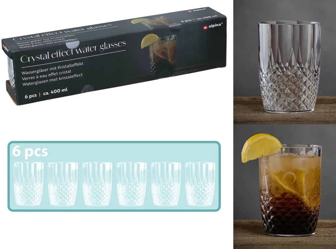 Alpina Waterglazen Set 6 Stuks 400ml