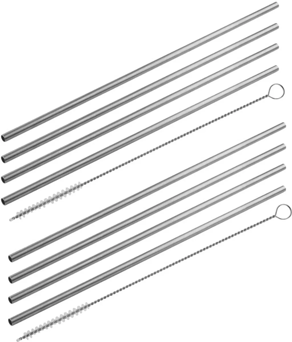 Fackelmann Herbruikbare Rietjes Set 8 Stuks