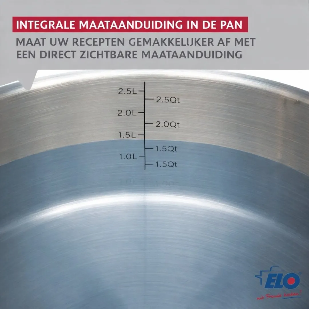 Fackelmann Elo Braadpan 26cm - RVS 18/10 - Glasdeksel - 9,5L