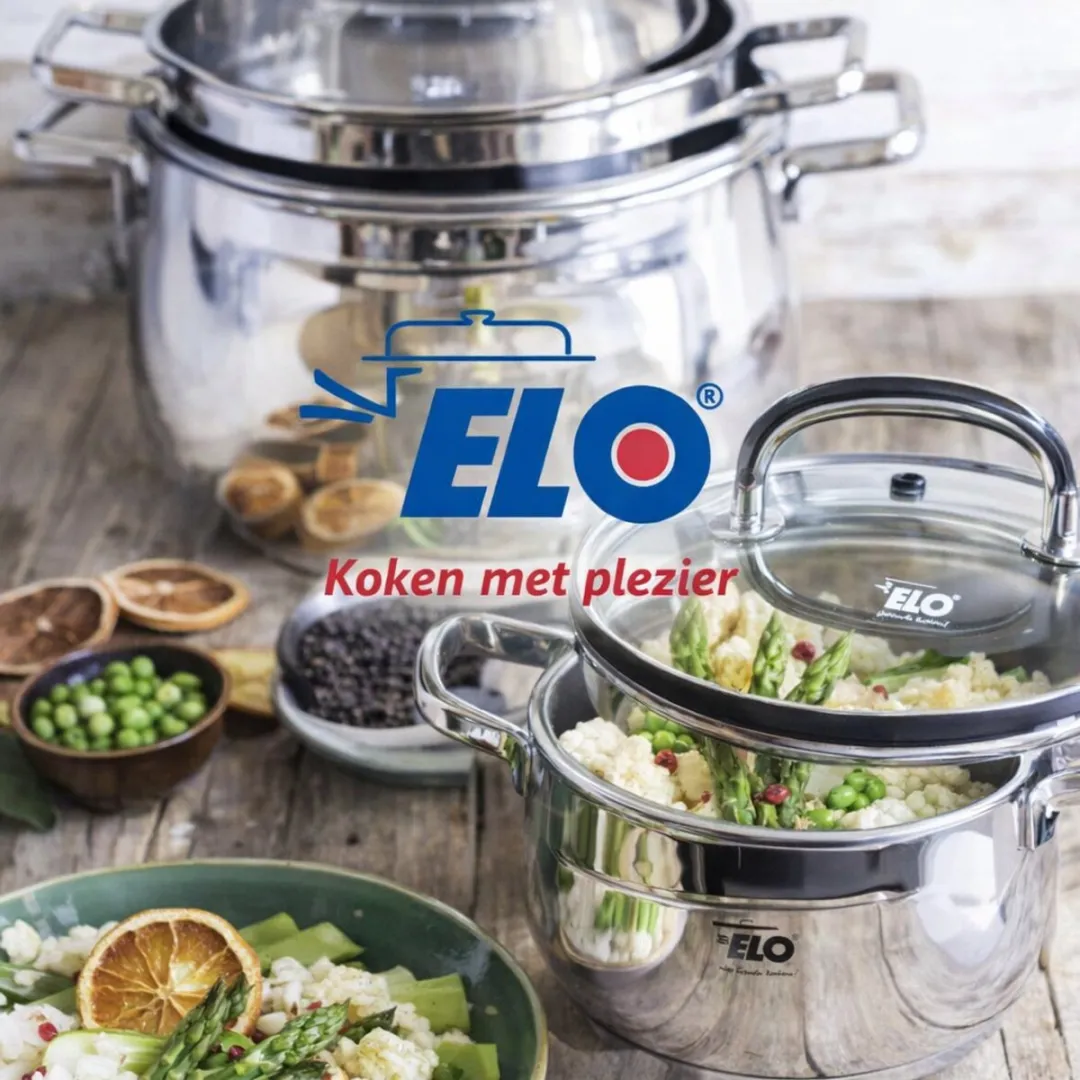 Fackelmann Elo Braadpan 26cm - RVS 18/10 - Glasdeksel - 9,5L