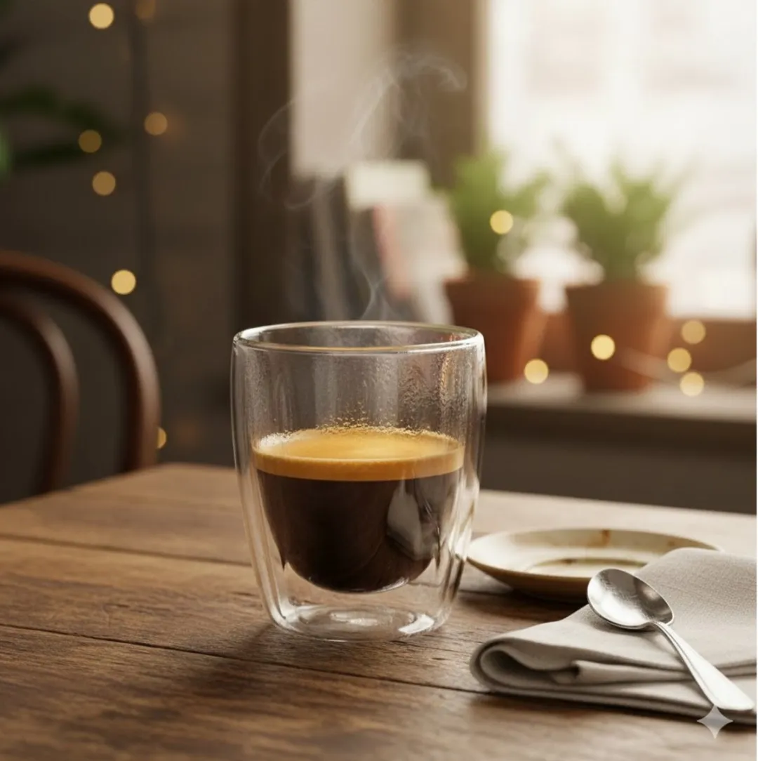 Excellent Houseware Koffieglazen 125ml - 6x - Ø7cm