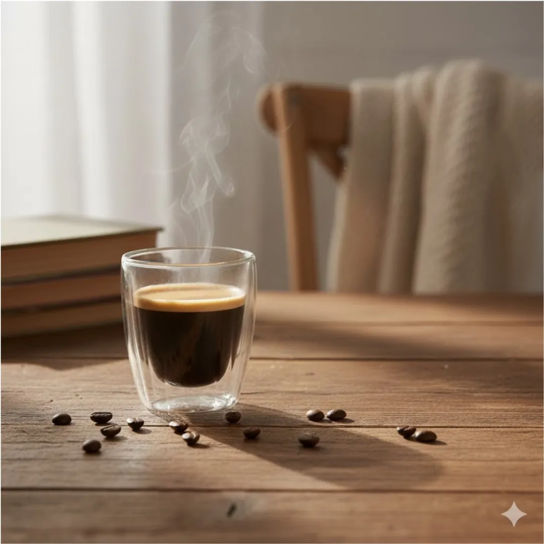 Excellent Houseware Koffieglazen 125ml - 6x - Ø7cm