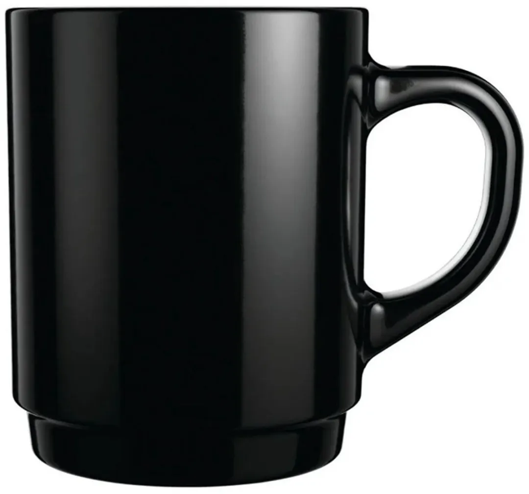Luminarc Lagos Koffiemokken 250ml - 4 Stuks - Zwart