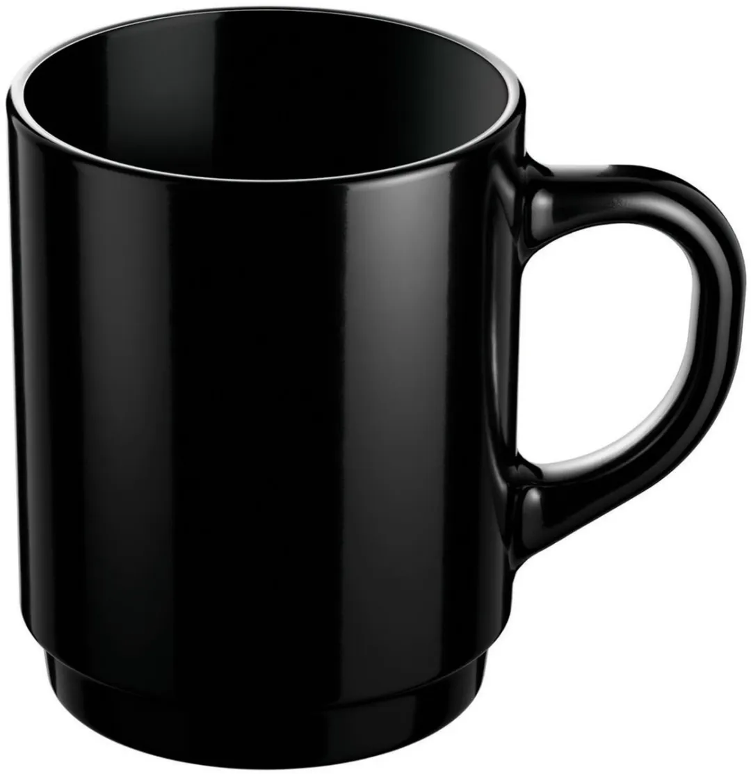 Luminarc Lagos Koffiemokken 250ml - 4 Stuks - Zwart