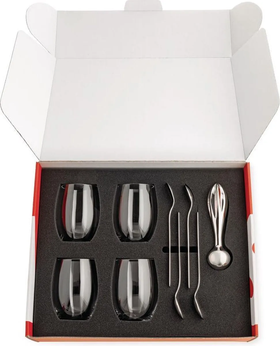Alessi The Player Cocktailset - RVS - 9-delig