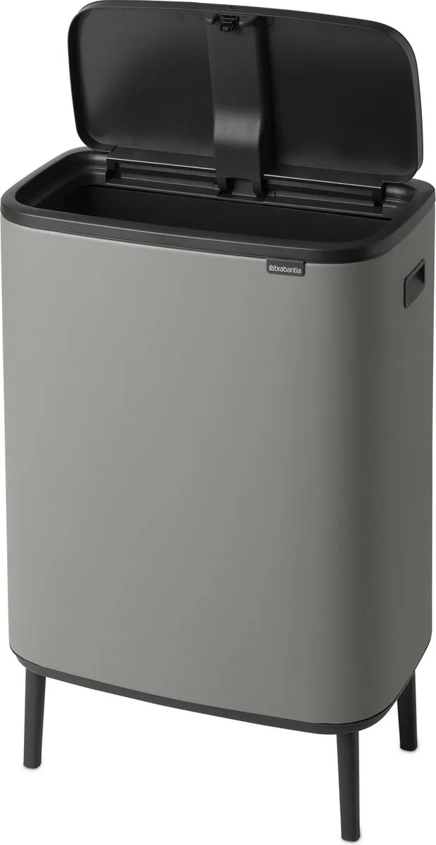 Brabantia Bo Touch Bin Hi Prullenbak 60L - 1 Vak - Mineral Concrete Grey - afbeelding 3 van 6