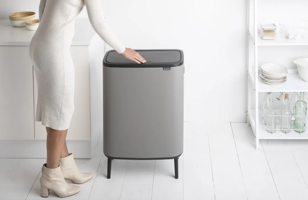 Brabantia Bo Touch Bin Hi Prullenbak 60L - 1 Vak - Mineral Concrete Grey - afbeelding 6 van 6