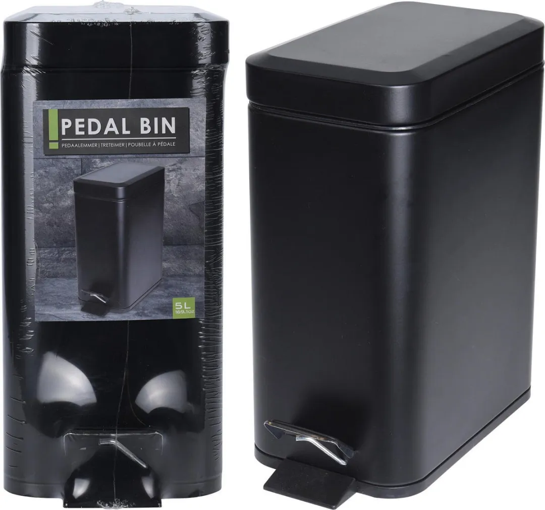Excellent Houseware Pedaalemmer C80602010 - 5L Zwart