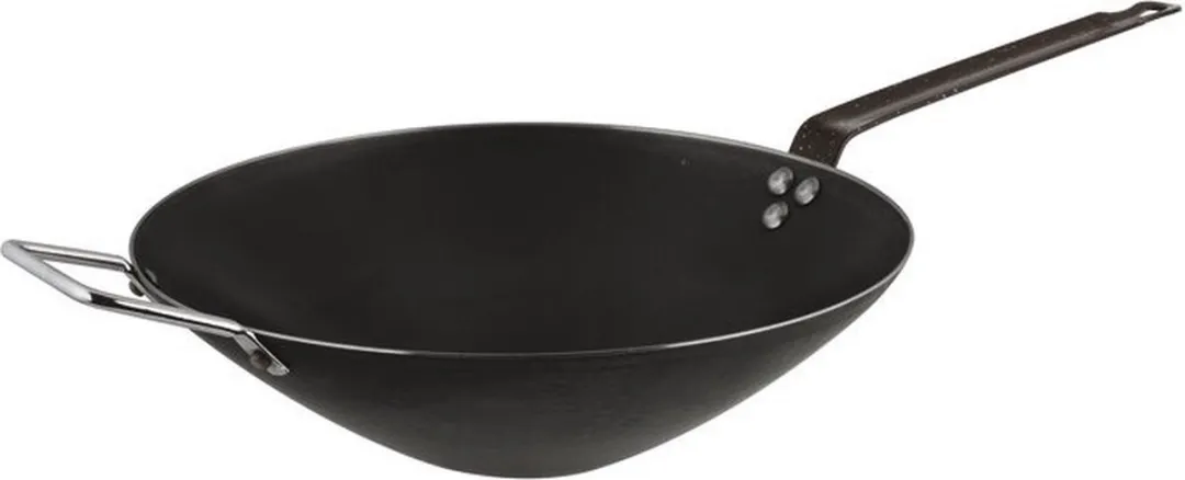 Paderno Bluesteel Wok 32cm - Zilver - afbeelding 6 van 6