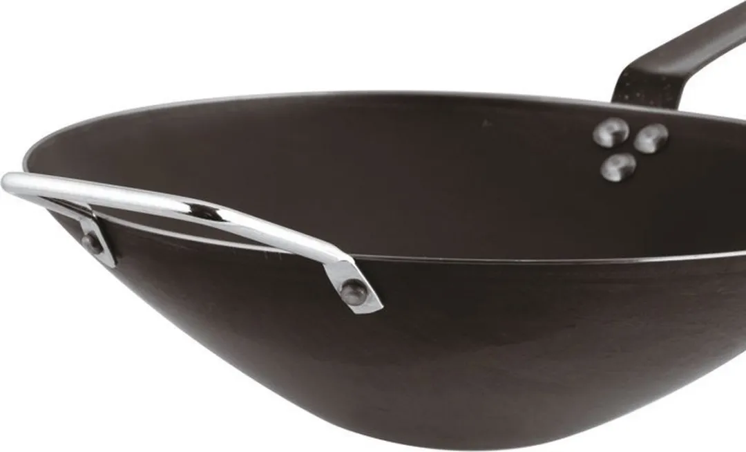 Paderno Bluesteel Wok 32cm - Zilver