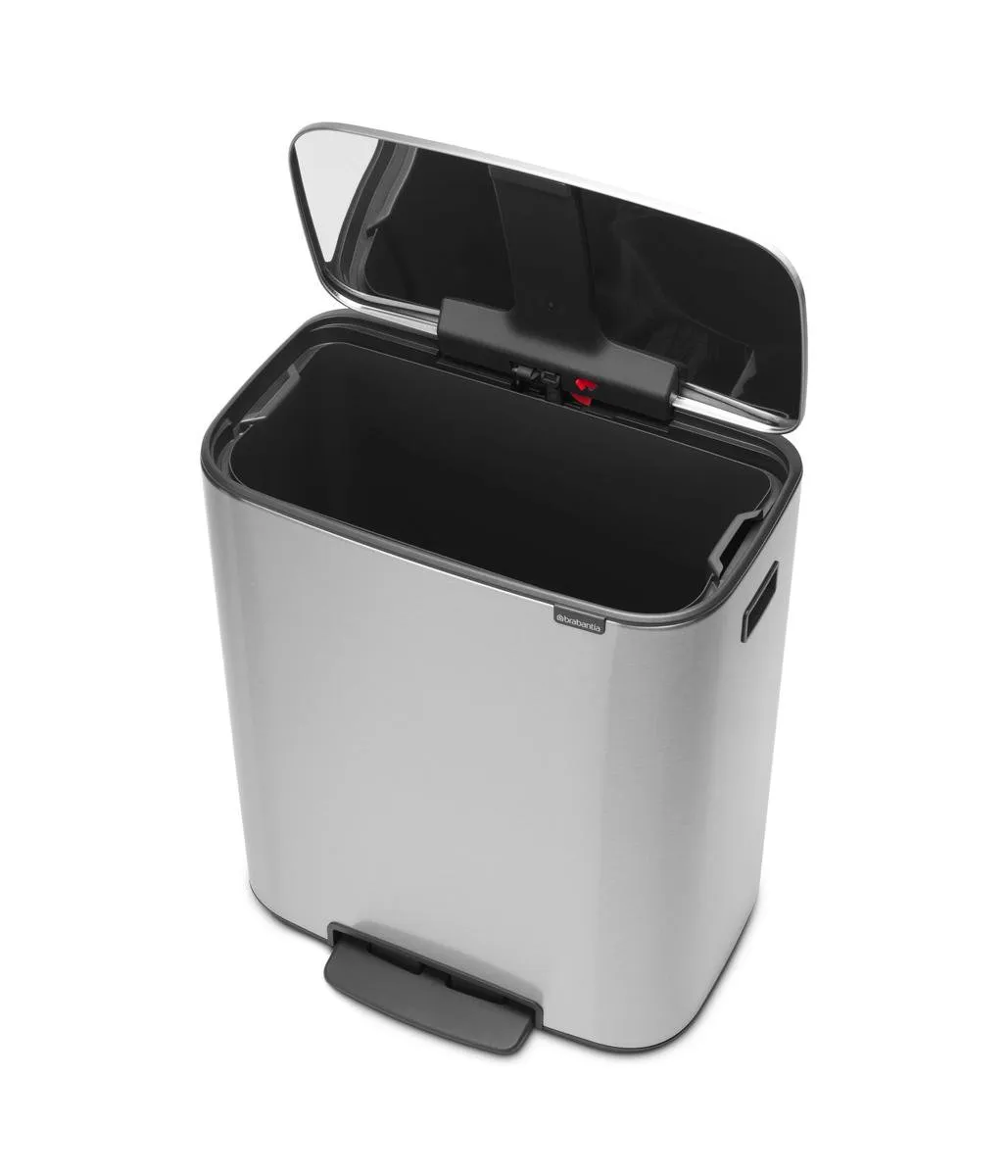 Brabantia Bo Prullenbak 60L - 1 Vak Matt Steel Fingerprint Proof