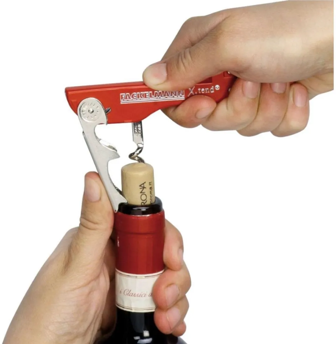 Fackelmann 49807 Sommelier Kurkentrekker - Rood/Zwart