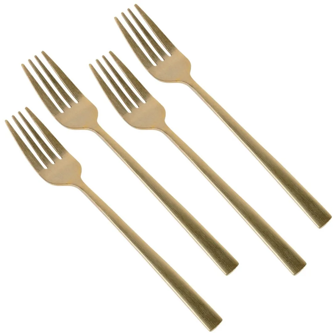 Excellent Houseware Taartvorkjes Goud - 4 Stuks - 15 cm - afbeelding 6 van 6