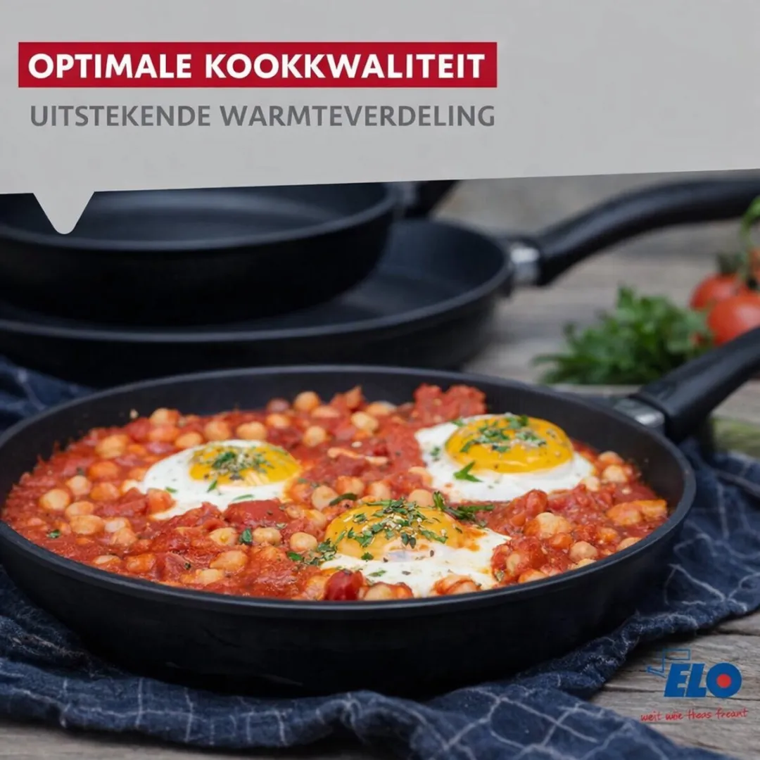 Fackelmann Elo 9999650 Set Anti-Aanbak Pannen 24/28/32cm - 3 Stuks