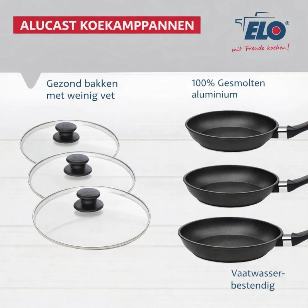 Fackelmann Elo 9999650 Set Anti-Aanbak Pannen 24/28/32cm - 3 Stuks