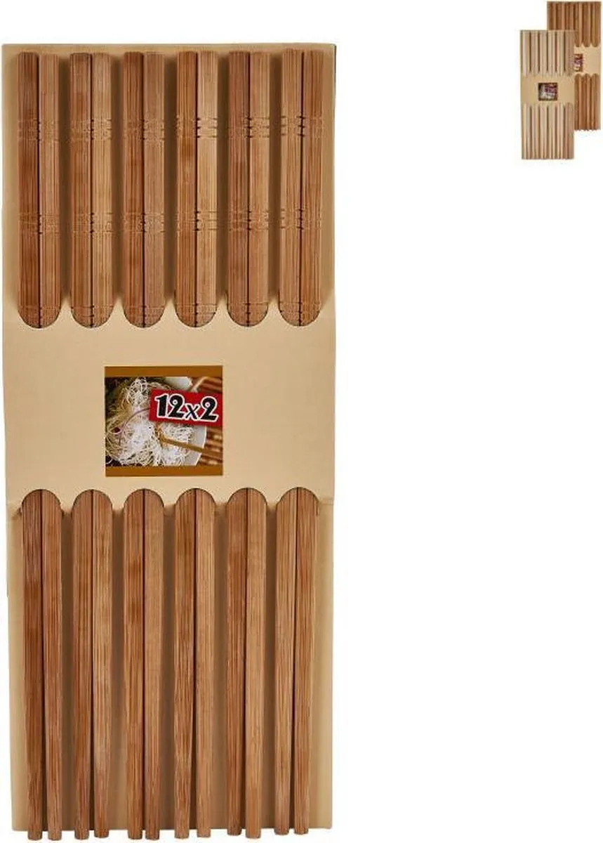 Excellent Houseware Sushi Eetstokjes Bamboe - 24 Stuks - afbeelding 6 van 6