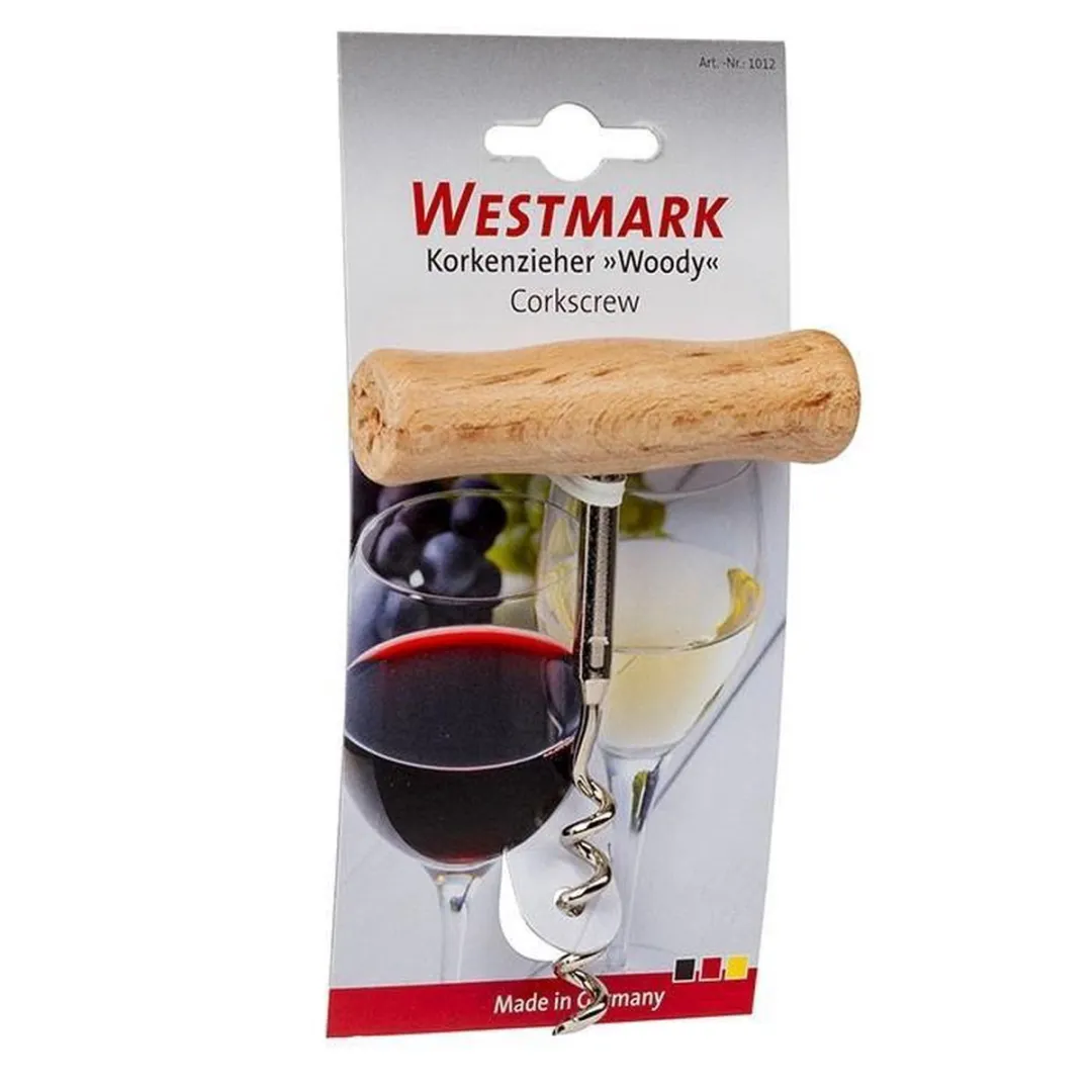 Westmark Woody Kurkentrekker 10,4cm - Hout/staal - Lichtbruin