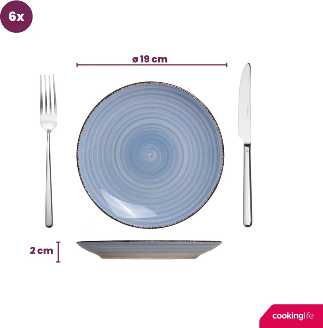 Cookinglife Delice Serviesset Blauw - 18-delig