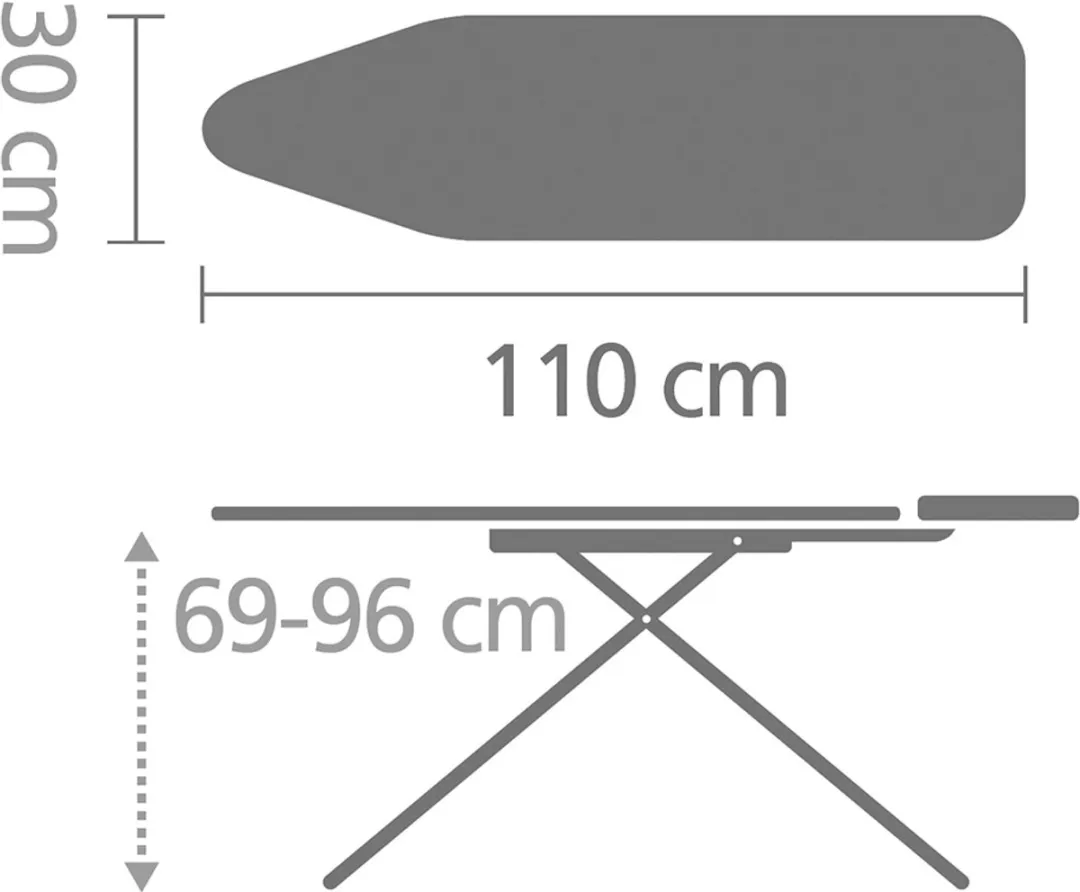 Brabantia Strijkplank A 134944 - 110x30cm - Denim Black