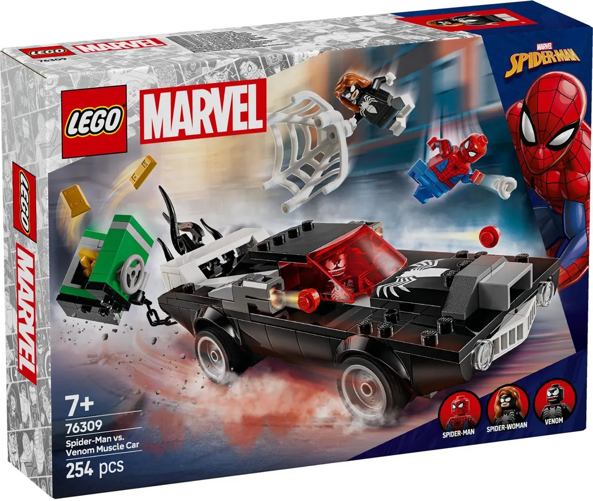 LEGO Marvel Spider-Man vs. Venom Klassieke Auto 76309 - 254 Stukken