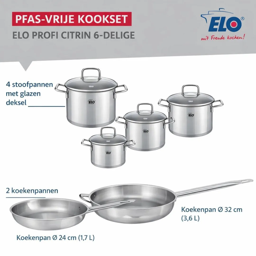 Fackelmann Elo Profi Citrin Keukengerei Set 6-delig - Inductie