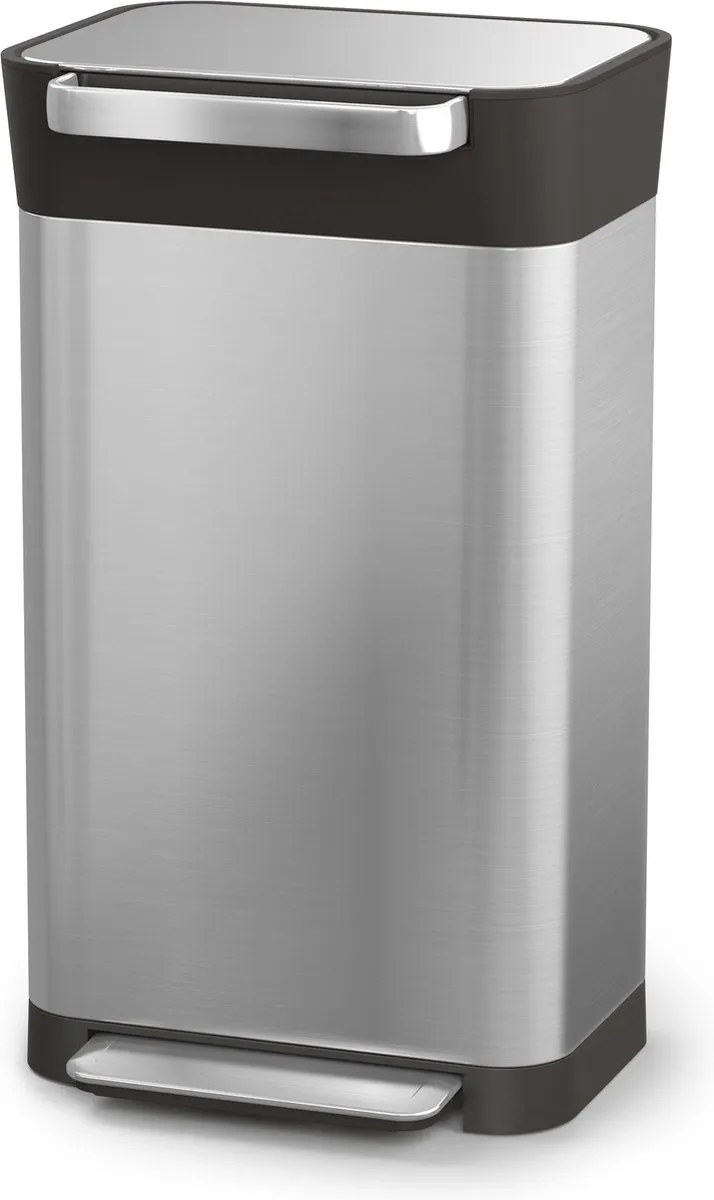 Joseph Joseph Titan Slim Prullenbak 30L - RVS - Zilver