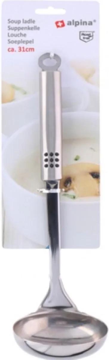 Alpina Soeplepel RVS 31x9,2cm - Zilver