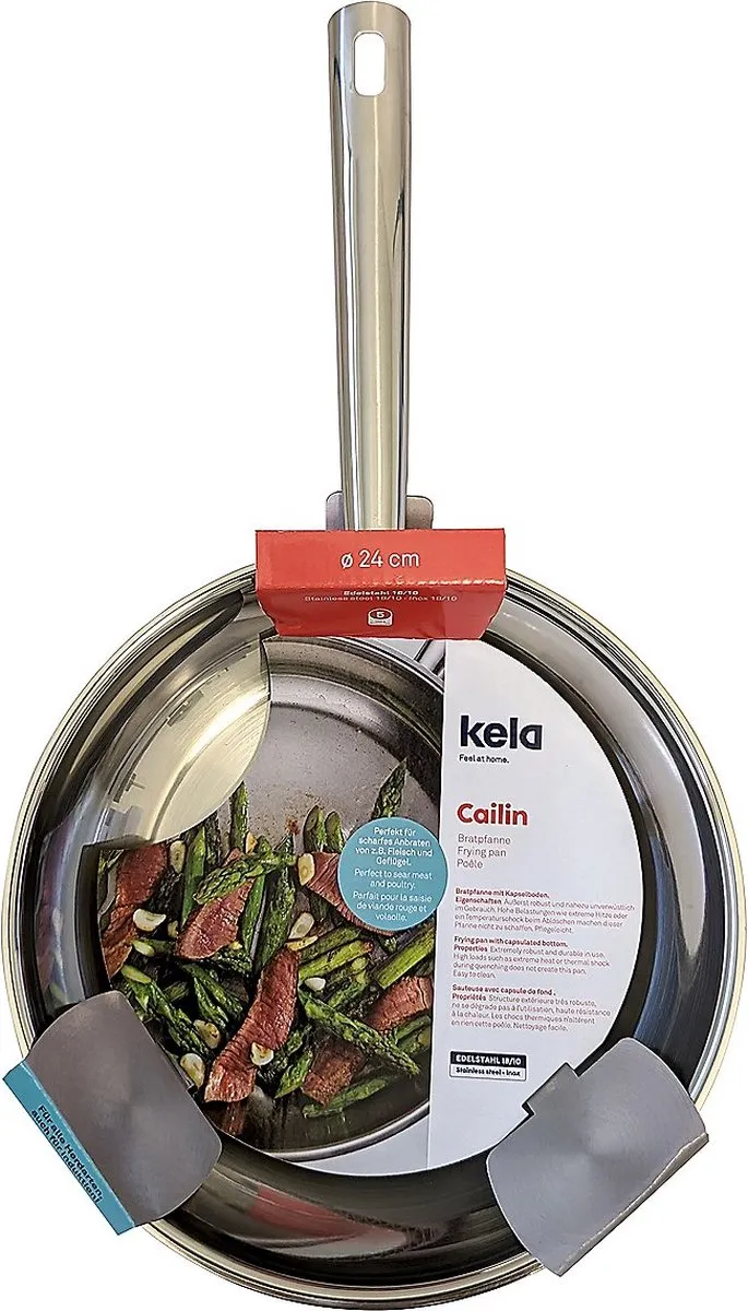 Kela Cailin RVS Koekenpan 24cm - Zilver