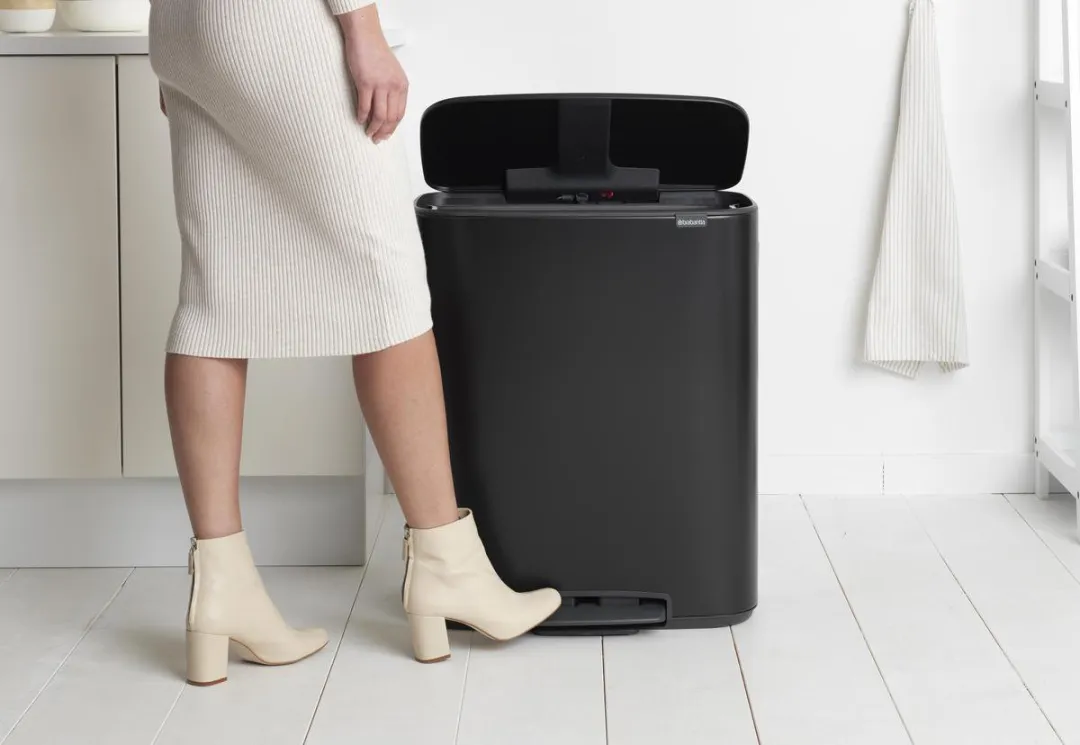 Brabantia Bo Prullenbak 211508 - 2x30L - Afvalscheiding - Matt Black