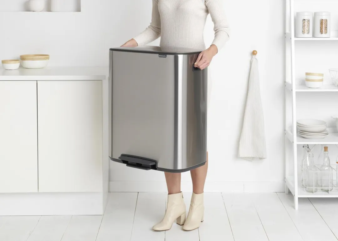 Brabantia Bo Prullenbak 211461 - 2x30L - Matt Steel Fingerprint Proof