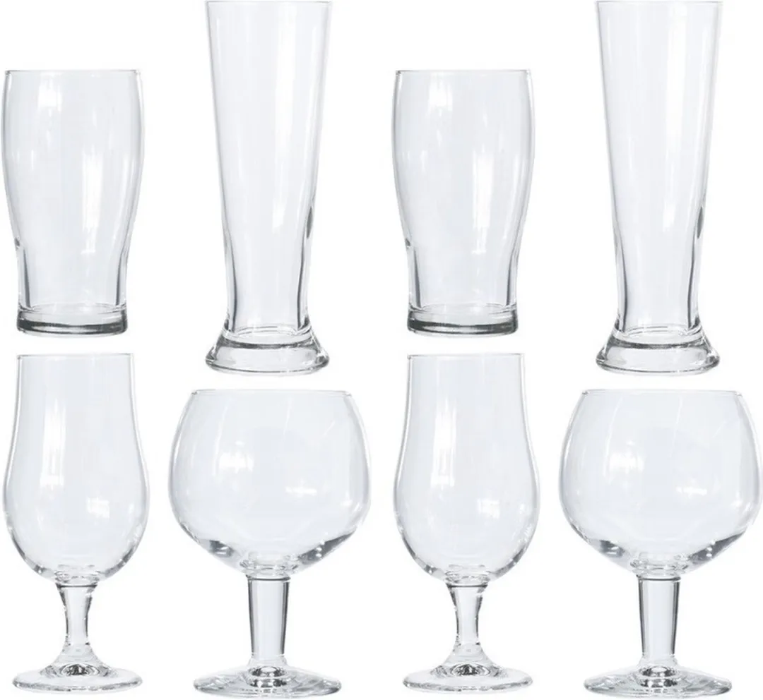 Excellent Houseware Bierglazen Set 8 Stuks